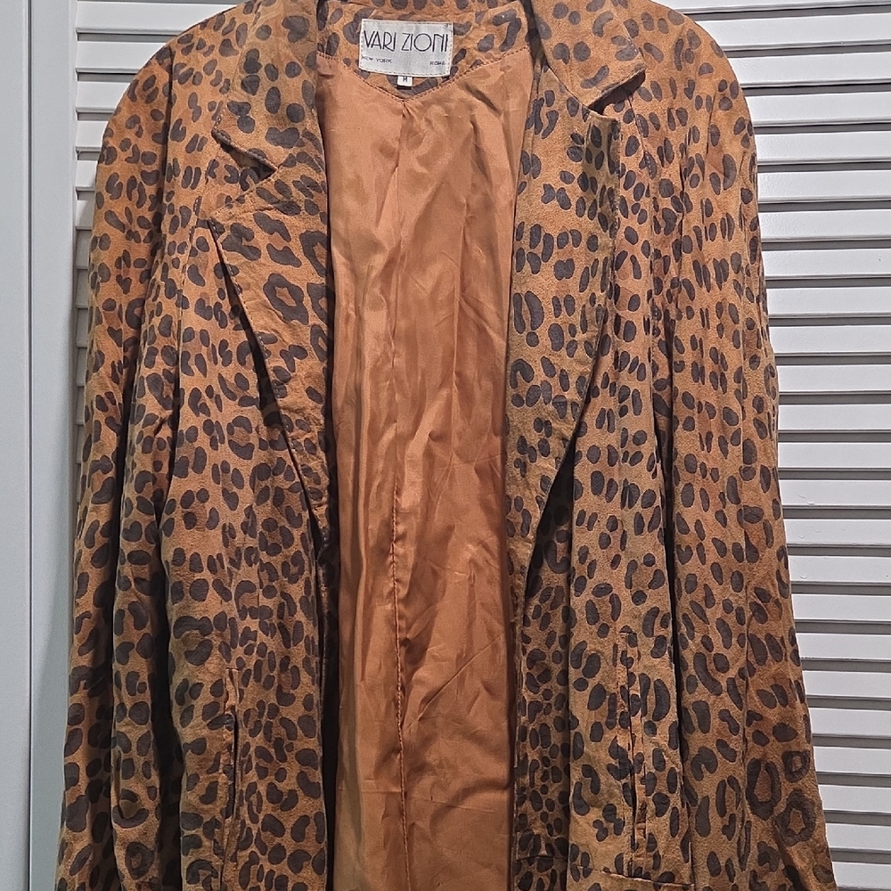 Vari Zioni Leopard Print Jacket